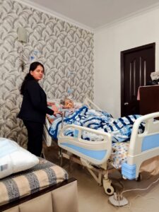 Patient Care attendant with Bedridden Patient